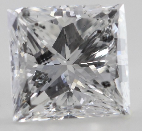 Princess Cut 2.07 Carat Diamond, F Color, I1 Clarity